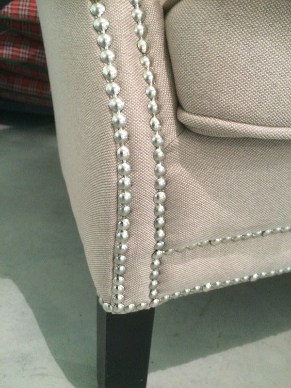 Sessel im Landhausstil, Farbe Sand-Leinen