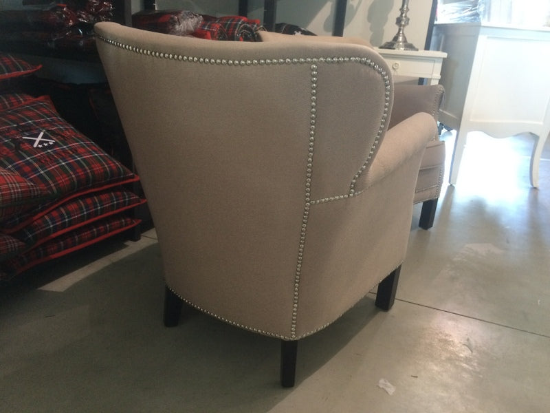 Sessel im Landhausstil, Farbe Sand-Leinen