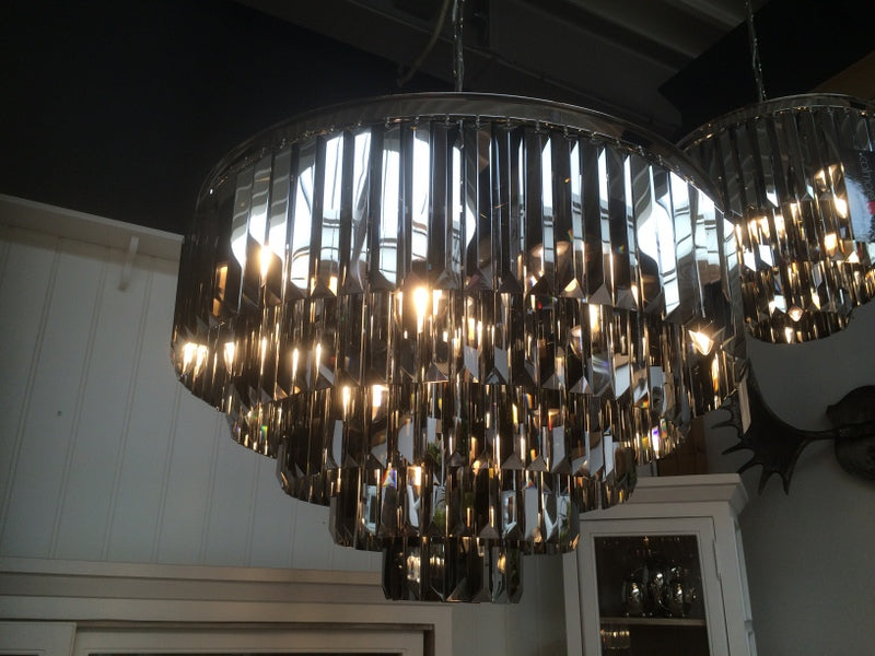 Kronleuchter Kristall, Hängelampe aus Glas, Durchmesser 85 cm