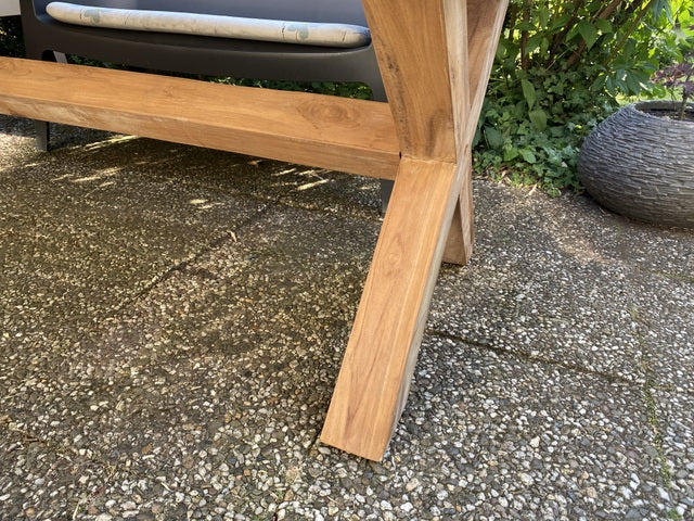 Gartentisch Teakholz Landhaus , Esstisch Massivholz, Tisch Holz massiv, Länge 200 cm