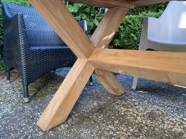 Gartentisch Teakholz Landhaus , Esstisch Massivholz, Tisch Holz massiv,  Länge 300 cm