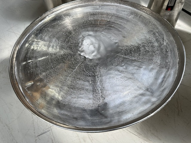 Runder Couchtisch Silber, Couchtisch rund Silber, Durchmesser 78 cm