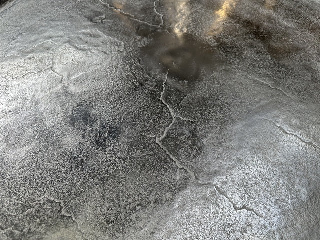 Runder Couchtisch Silber, Couchtisch rund Silber, Durchmesser 101 cm