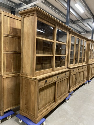 Vitrine Teak, Buffetschrank Teakholz, Geschirrschrank Teak, Schrank Massivholz Teak, Breite 180 cm