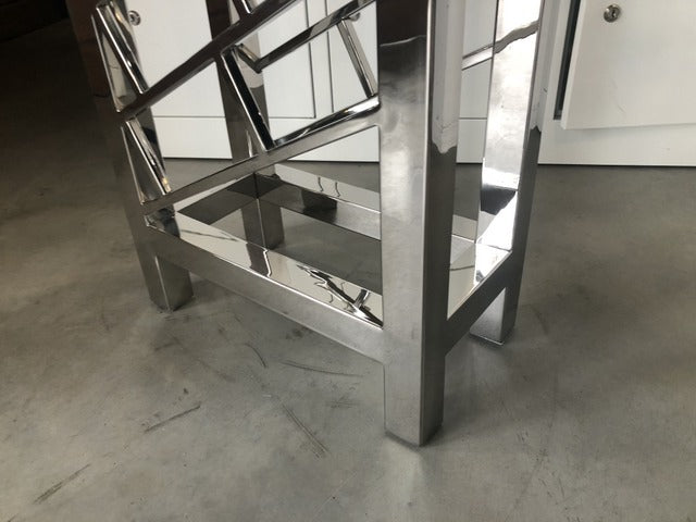 Weinregal Silber, Flaschenregal Metall Silber