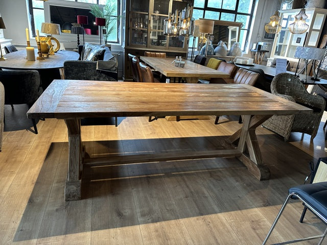 Esstisch Teak, Gartentisch Massivholz, Tisch Holz, Länge 240 cm