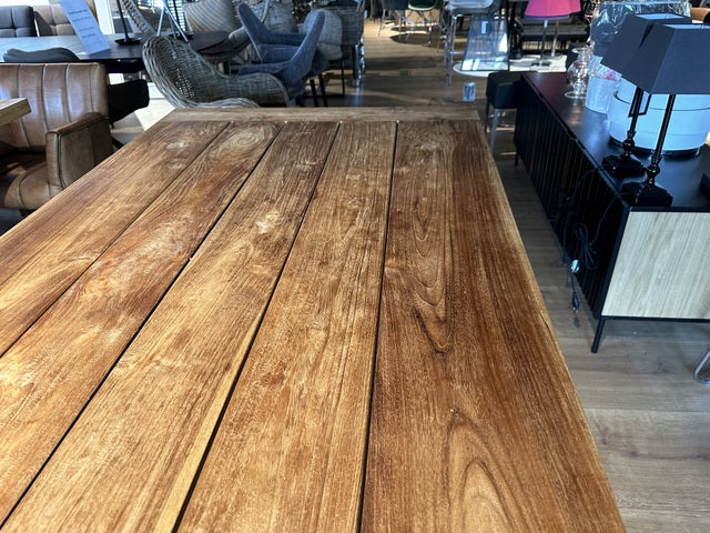 Esstisch Teak, Gartentisch Massivholz, Tisch Holz, Länge 260 cm