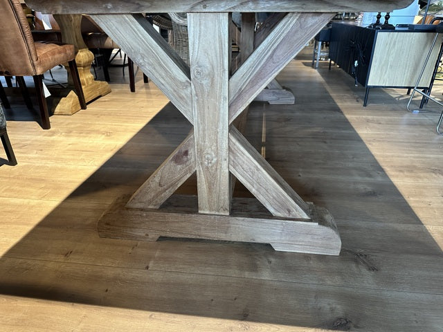 Esstisch Teak, Gartentisch Massivholz, Tisch Holz, Länge 280 cm