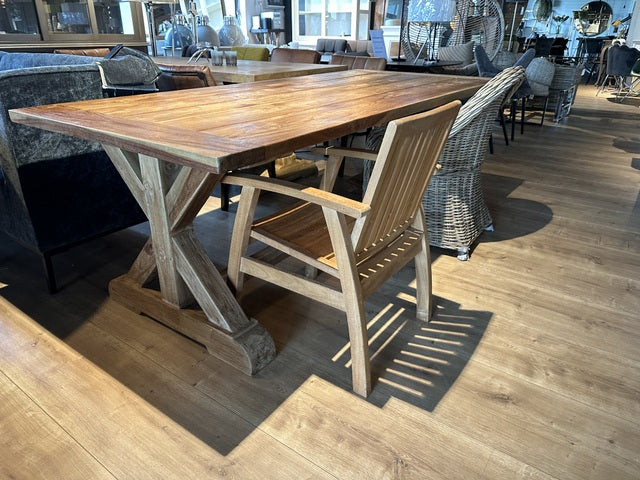 Esstisch Teak, Gartentisch Massivholz, Tisch Holz, Länge 280 cm