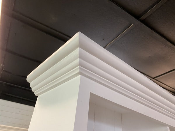 Garderobe weiß Landhausstil, Garderobenschrank weiß Landhaus, Wandgarderobe weiß, Breite 130 cm