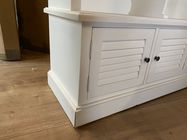 Garderobe weiß Landhausstil, Garderobenschrank weiß Landhaus, Wandgarderobe weiß, Breite 130 cm