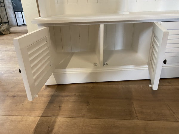 Garderobe weiß Landhausstil, Garderobenschrank weiß Landhaus, Wandgarderobe weiß, Breite 130 cm