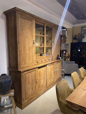 Buffetschrank Teakholz, Geschirrschrank Teak Schrank Massivholz Teak, Breite 225  cm
