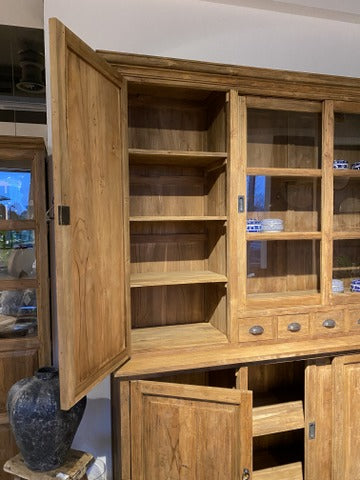 Buffetschrank Teakholz, Geschirrschrank Teak Schrank Massivholz Teak, Breite 225  cm