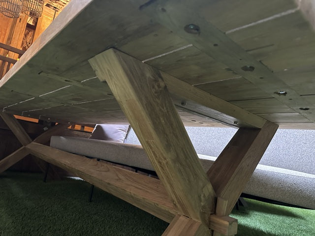 Esstisch Teak, Gartentisch Massivholz, Garten-Esstisch Holz, Länge 250 cm