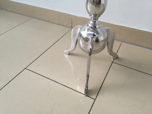 Beistelltisch quadratisch Silber,  Metall Barock Beistelltisch, Ø 35 cm