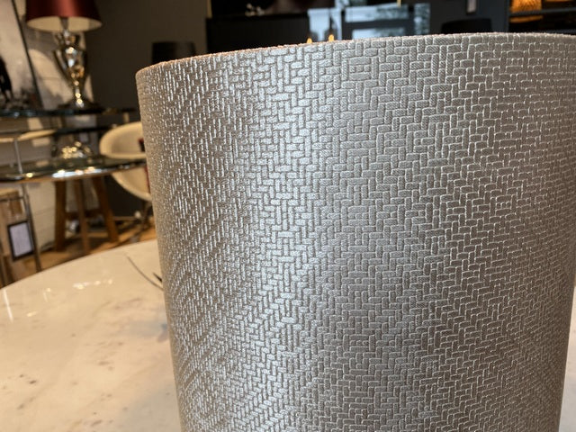 Lampenschirm beige-Gold, Zylinder Lampenschirm, Durchmesser 30 cm