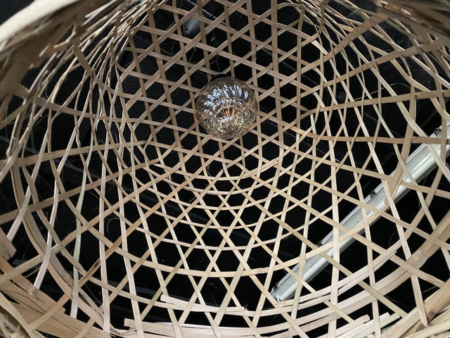 Hängelampe Bambus, Pendelleuchte Bambus, Durchmesser 53 cm