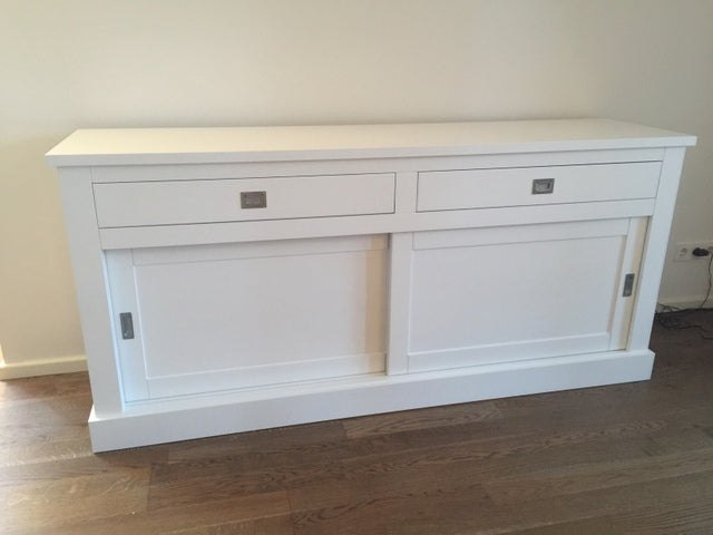 Sideboard weiß im Landhausstil, Anrichte weiß, Breite 200 cm