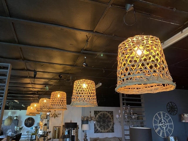 Hängelampe Bambus, Pendelleuchte Bambus, Durchmesser 53 cm