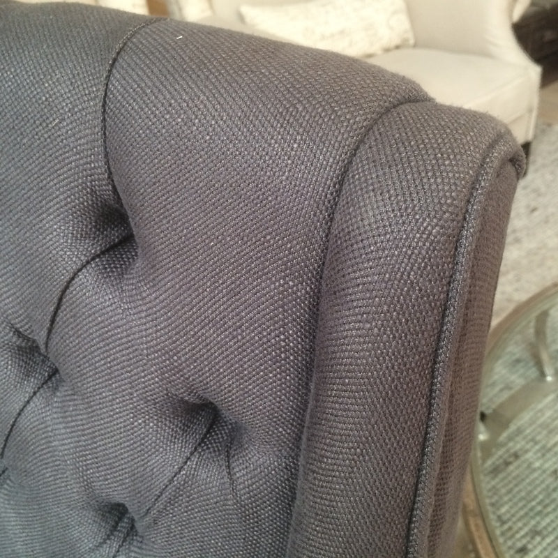 Barstuhl anthrazit gepolstert, Barhocker anthrazit, Sitzhöhe 65 cm