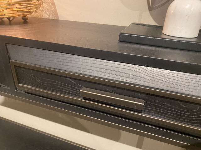 Konsole Metall, Metall Konsole Industriedesign, Wandtisch schwarz, Breite 120 cm