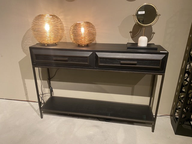 Konsole Metall, Metall Konsole Industriedesign, Wandtisch schwarz, Breite 120 cm