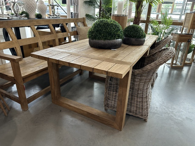 Gartentisch Massivholz, Tisch Teak-Holz, Gartentisch Teak, Breite 240 cm