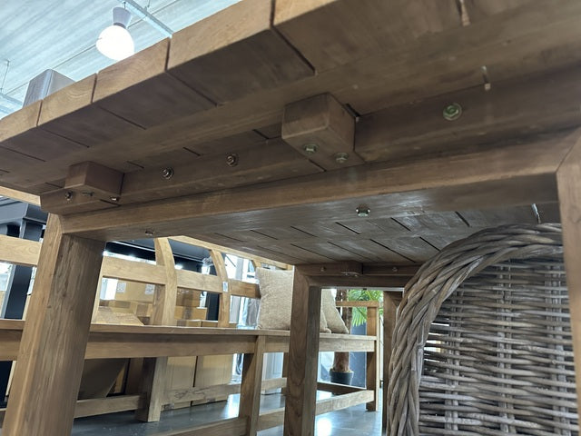 Gartentisch Massivholz, Tisch Teak-Holz, Gartentisch Teak, Breite 240 cm