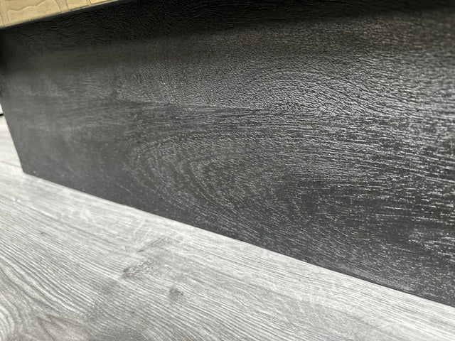 Couchtisch schwarz-Gold, Tisch Gold-schwarz, Breite 120 cm