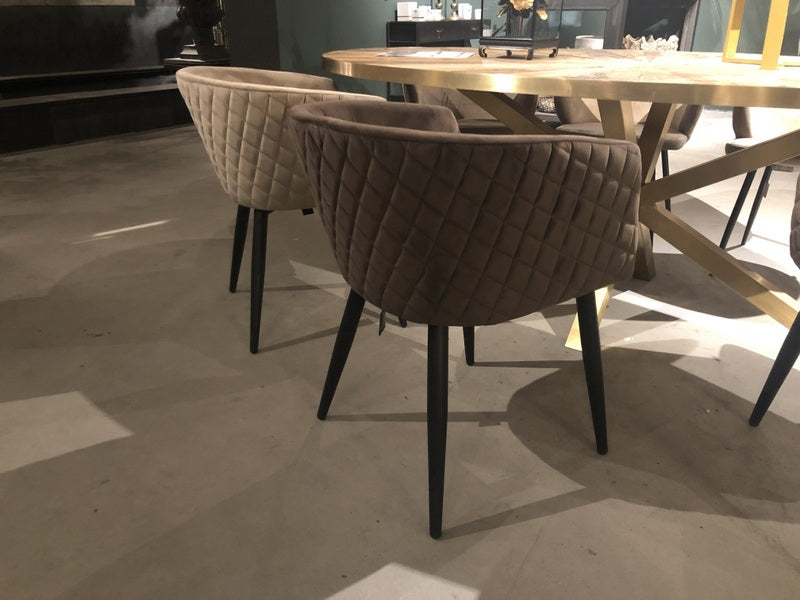 Stuhl gepolstert braun, Stuhl gesteppte Polsterung Farbe braun