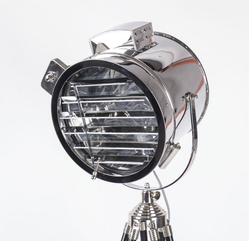 Dreifuß Stehleuchte Maritim, Farbe schwarz- chrome