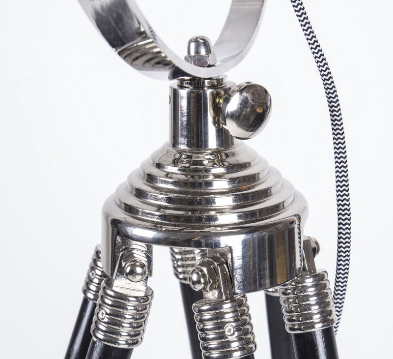 Dreifuß Stehleuchte Maritim, Farbe schwarz- chrome