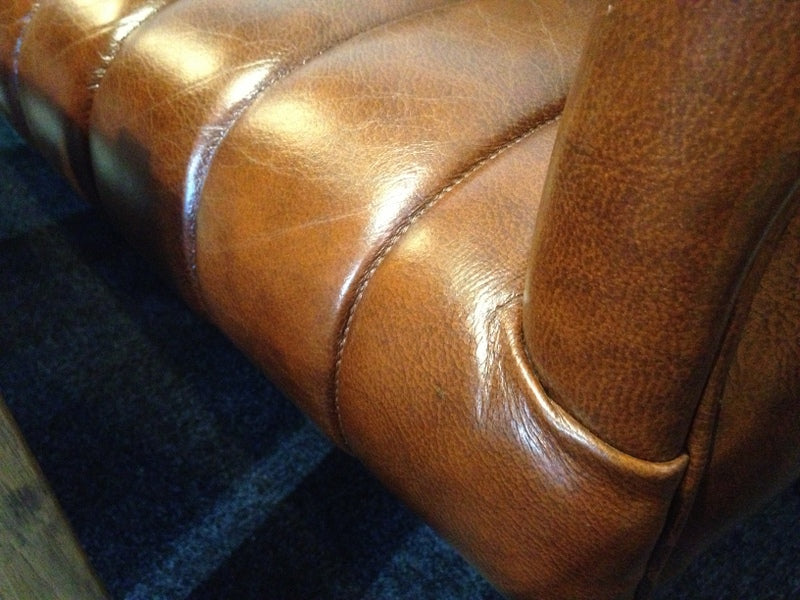 Bank gepolstert Echtleder-Bezug, Bank Echtleder schwarz, Länge 200 cm