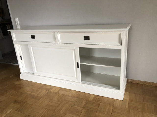 Sideboard weiß Landhaus, Anrichte weiß Landhausstil, Breite 186 cm