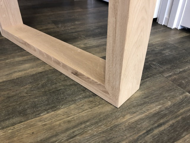 2er Set Tischgestell Holz Eiche, Holzuntergestell für Tische, Breite 78 cm