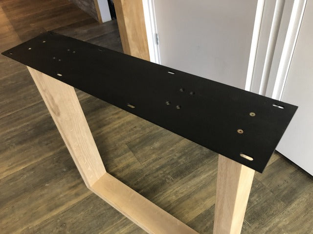 2er Set Tischgestell Holz Eiche, Holzuntergestell für Tische, Breite 78 cm