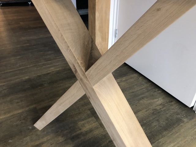 2er Set Tischgestell Holz Eiche, Holzuntergestell für Tische, Breite 78 cm