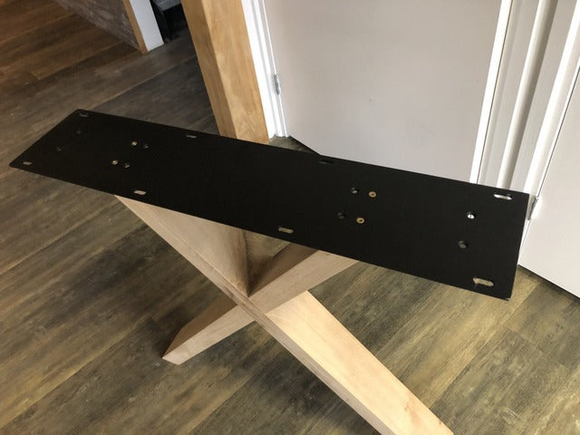 2er Set Tischgestell Holz Eiche, Holzuntergestell für Tische, Breite 78 cm