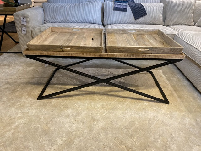 Tablet Couchtisch, Couchtisch Landhausstil, Maße 120x60 cm