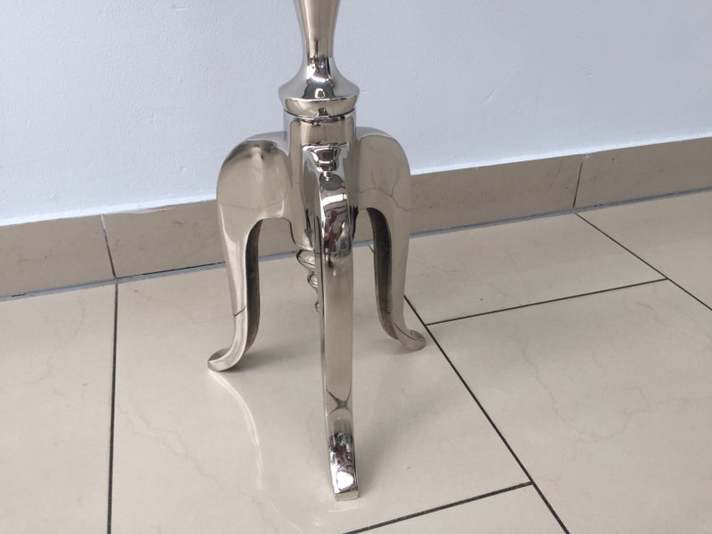 Beistelltisch silber Metall, Aluminium Beistelltisch silber, Durchmesser 29 cm