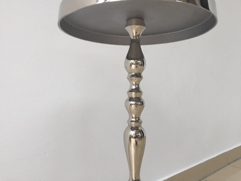 Beistelltisch silber Metall, Aluminium Beistelltisch silber, Durchmesser 29 cm