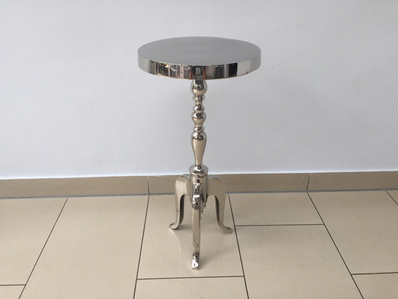 Beistelltisch silber Metall, Aluminium Beistelltisch silber, Durchmesser 29 cm