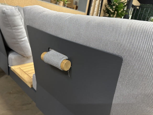 Gartensofa grau, Lounge-Set, Breite 245 cm