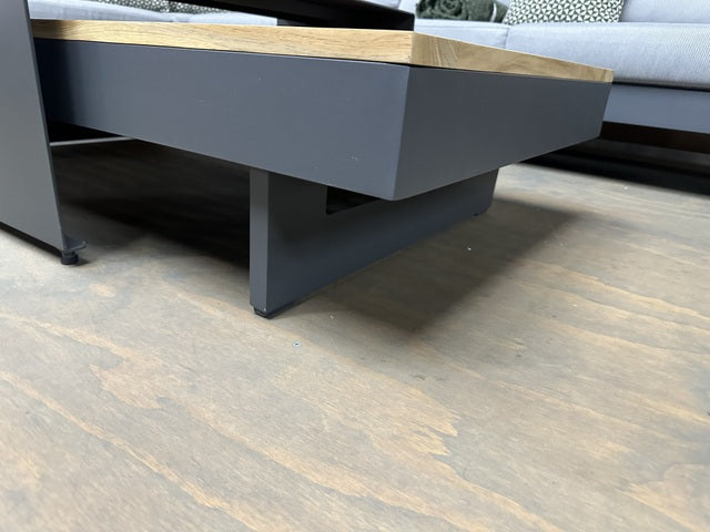 Gartensofa grau, Lounge-Set, Breite 245 cm