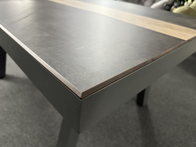 Gartentisch ausziehbar anthrazit, Esstisch anthrazit-grau, Gartentisch anthrazit, Länge 243-303 cm