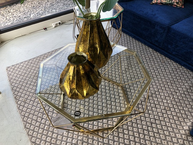 Couchtisch  Gold Metall, Tisch Gold, Couchtisch Gold, Durchmesser 86 cm