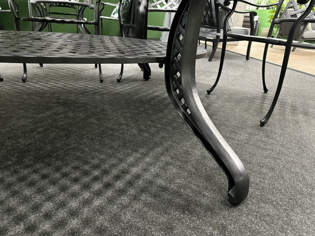 Gartentisch oval Aluminium, Metall Gartentisch schwarz, Länge 250 cm