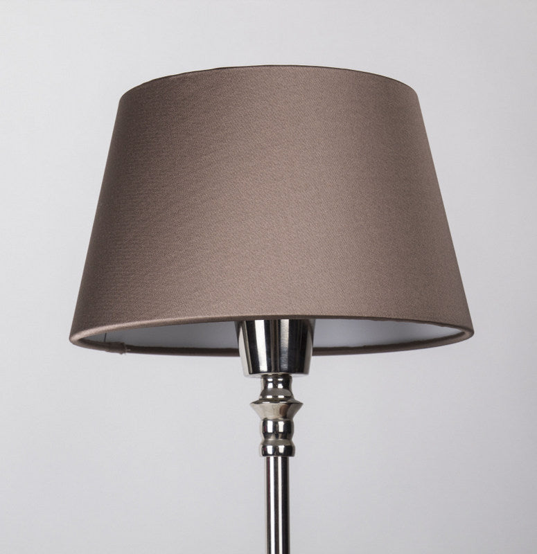 Lampenschirm für Tischleuchte, Form rund, Farbe Taupe, Durchmesser 20 cm