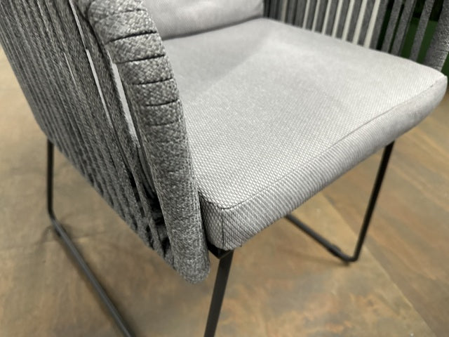 Gartenstuhl grau Textil, Stuhl grau